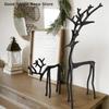Black Reindeer Statues Modern Alloy Xmas Figurines Elegant Indoor Holiday Decor Table Centerpieces Xmas Christmas Decorations