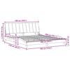 Bed Frame without Mattress  Hanko  Black 180x200 cm Fabric