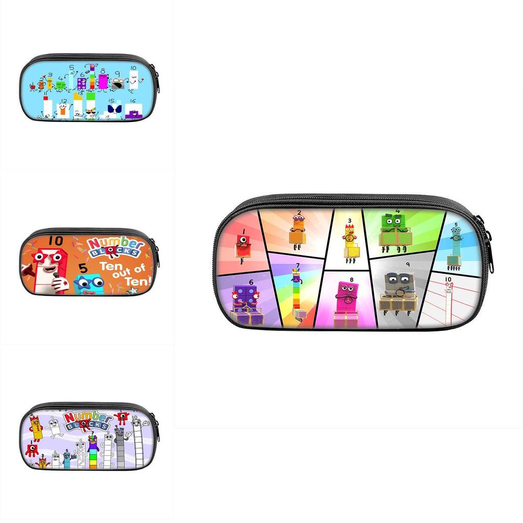 Numberblocks Pencil Case With Large Capacity Nylon Storage Bag For Students And Kids