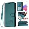 For Motorola Edge 50 Neo 5G Case with Strap RFID Blocking Leather Wallet Phone Cover Cat Mouse Pattern