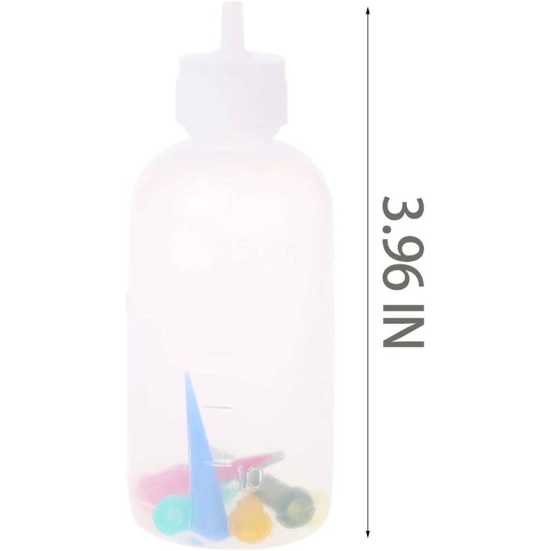 5 Stück 50CC Nadelspitzen-Applikator Kuchendekoration Kunstflasche Gewürzspender Kleber-Quetschflasche für Öl DIY Bastelmalerei