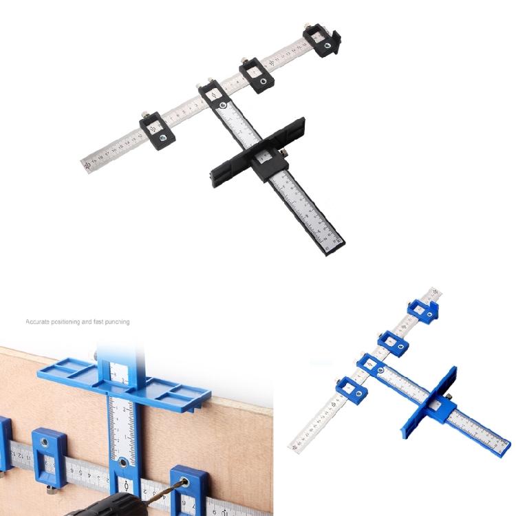 Carpentry Punch Locator Drill Guide Ruler Woodwork Hole Locator Positioner Tool