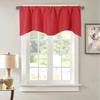 Blackout Valance Curtain High Density Polyester Solid Color Window Treatment Room Darkening Pelmet Modern Header for Windows and Doors