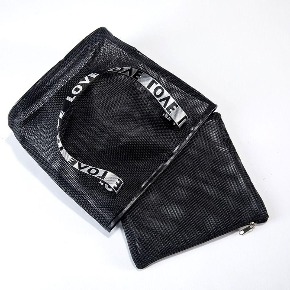 Draagbare Mesh Schoudertas Grote Capaciteit Transparante Make-up Opbergtas Hol Multifunctionele Strandtassen Dames