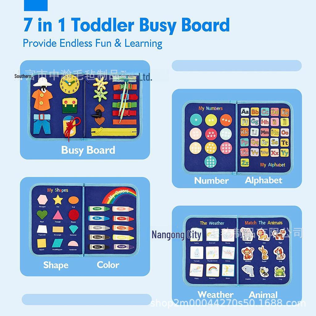 CPC Certified Felt Learning Busy Board for Children's Educational Enlightenment