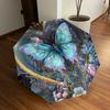 1pc Butterfly Heart Floral Artwork Umbrella with Plastic Handle,Suitable for All Seasons Home Travel Outdoor UmbrellaDD164