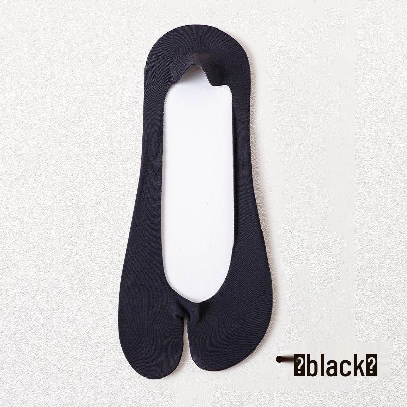 Two-Toe Low-Cut Invisible Socks with Anti-Slip Heel - Breathable and Thin for Summer