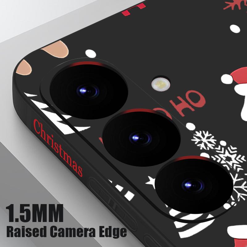 Christmas Deer Pattern Phone Case For Samsung Galaxy S24 S25 Ultra S23 S22 Ultra S21 S20 FE A14 A34 A15 A35 A52 A53 A54 A55 5G A16A36A56 Lanyard Cover