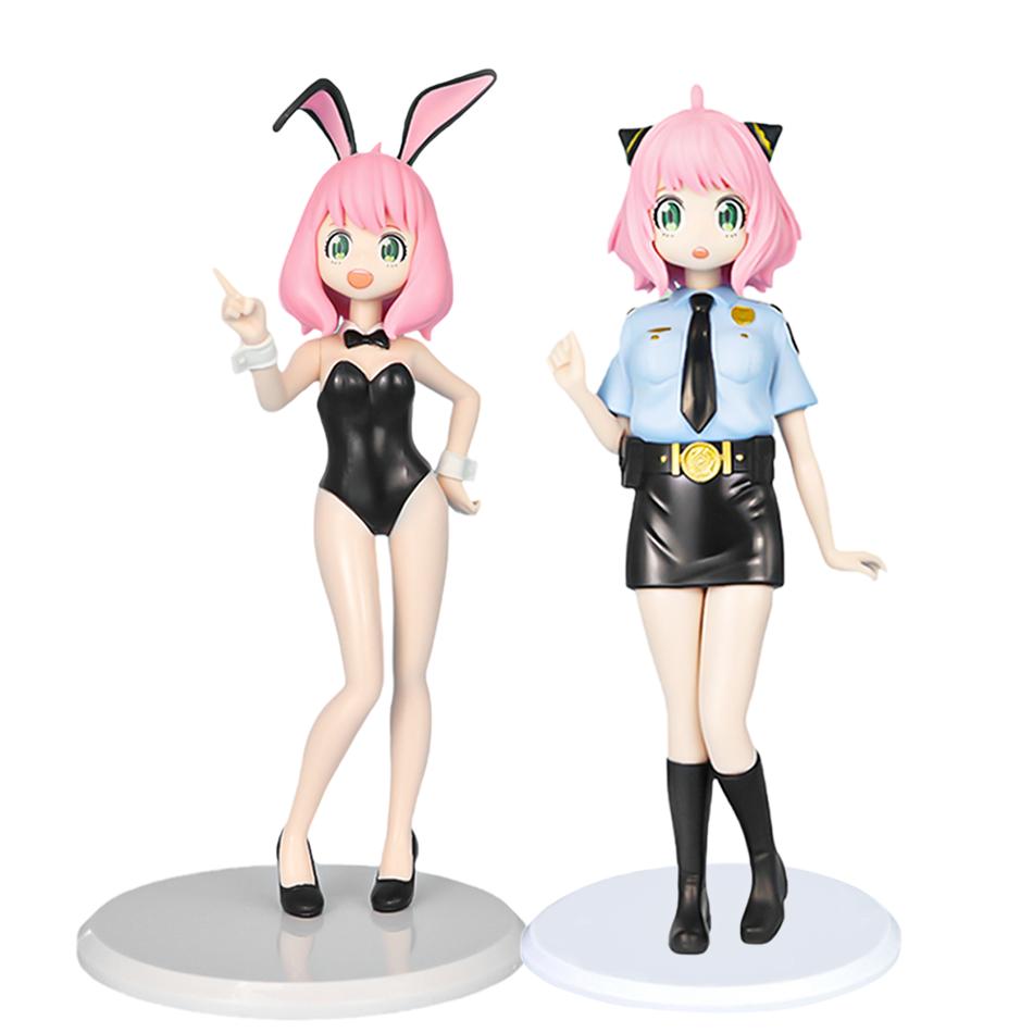 19cm Spy × Family Action Figure Police Uniform Anja Cosplay Doll Anime Cute Girl Doll PVC Model Toy Tabletop Decoration Gift