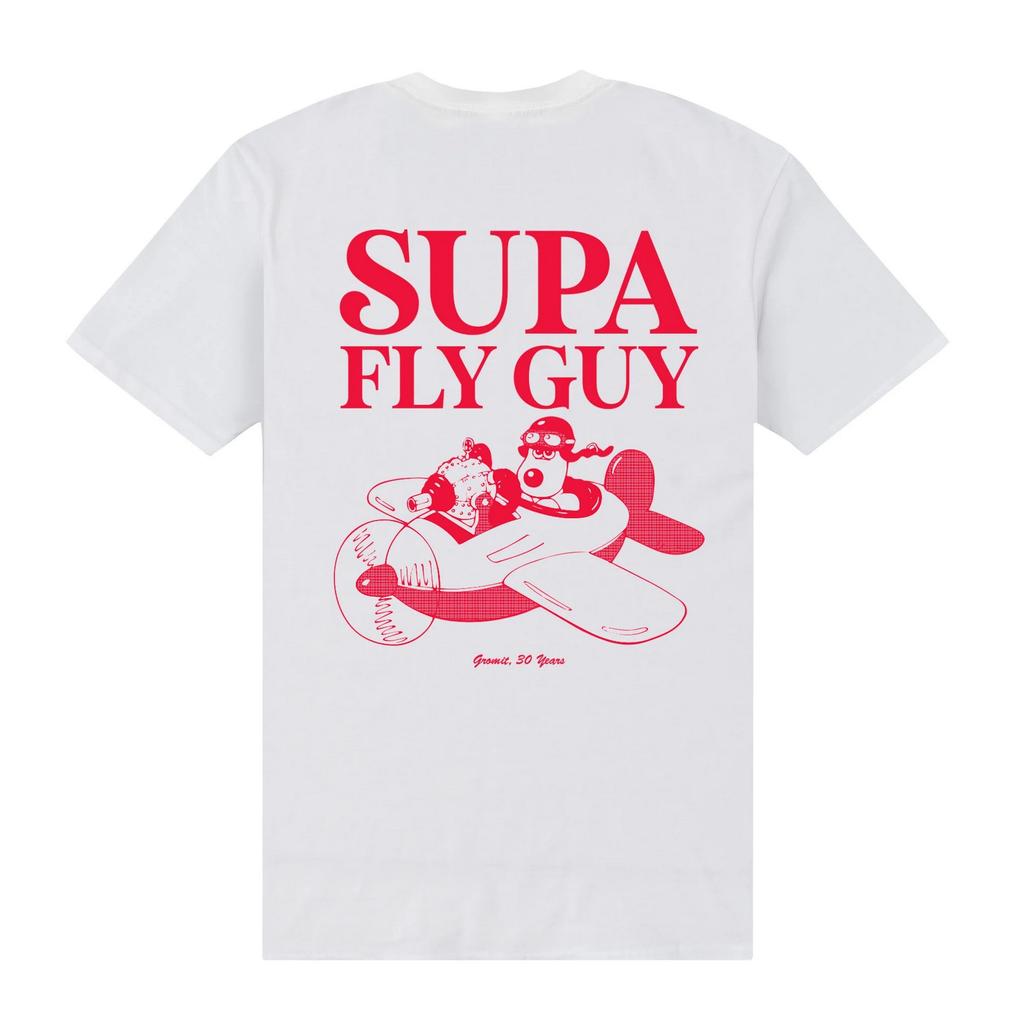 Wallace and Gromit Unisex Adult Supa Fly Guy Gromit T-Shirt