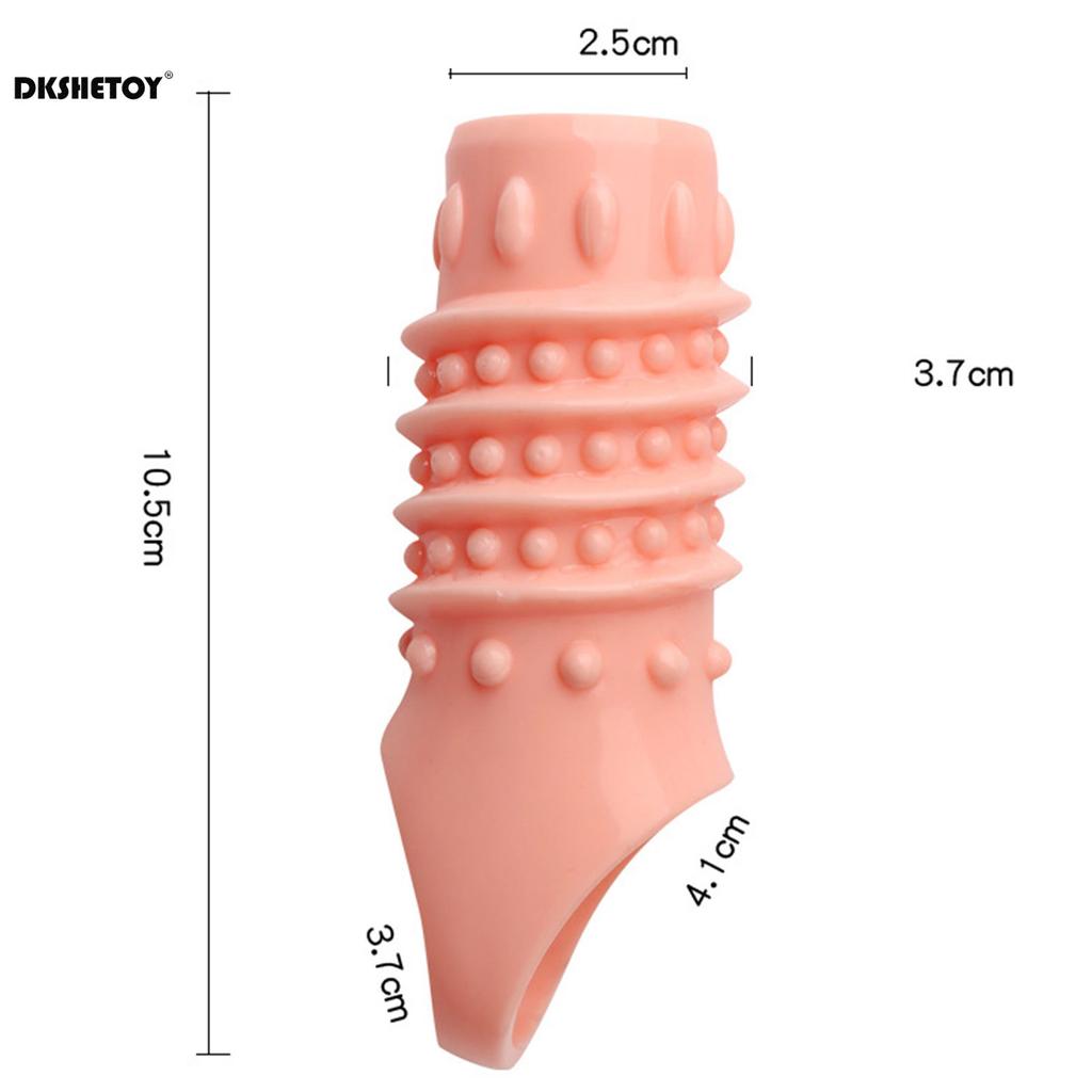Reusable Penis Sleeve Glans Enlarger Extender Delay Ejaculation Cock Ring Sex Toys for Men Couples Pleasure