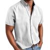 Men's Button Down Shirt Soft Vintage Short Sleeve T-Shirt Summer Casual Beach Fishing Tops with Pocket