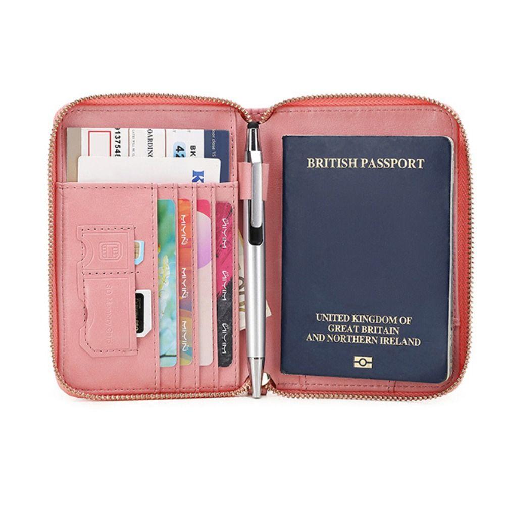 Multifunction Passport Cover with SIM Card Slots Waterproof RFID Blocking Passport Clip  Travel