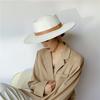 French eaves concave top imitation woolen belt hat autumn and winter fashion street shot versatile top hat British retro jazz hat