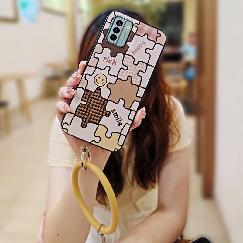 

Solid Color Funny Phone Case For Nokia G22 Cartoon Protective Soft Case Cute Anti-knock Ring heat dissipation Bracelet Nokia G22