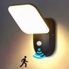 Quadratische/Runde LED-Wandleuchte PIR-Bewegungssensor Wasserdicht Außen-Gartenlicht 12W AC85-265V Wandleuchte Flur Veranda Licht