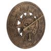 Garden Thermometer Clock 12 '' Outdoor for Creative Retro Waterproof Resin Wall Clock for Creative for w/thermometer
