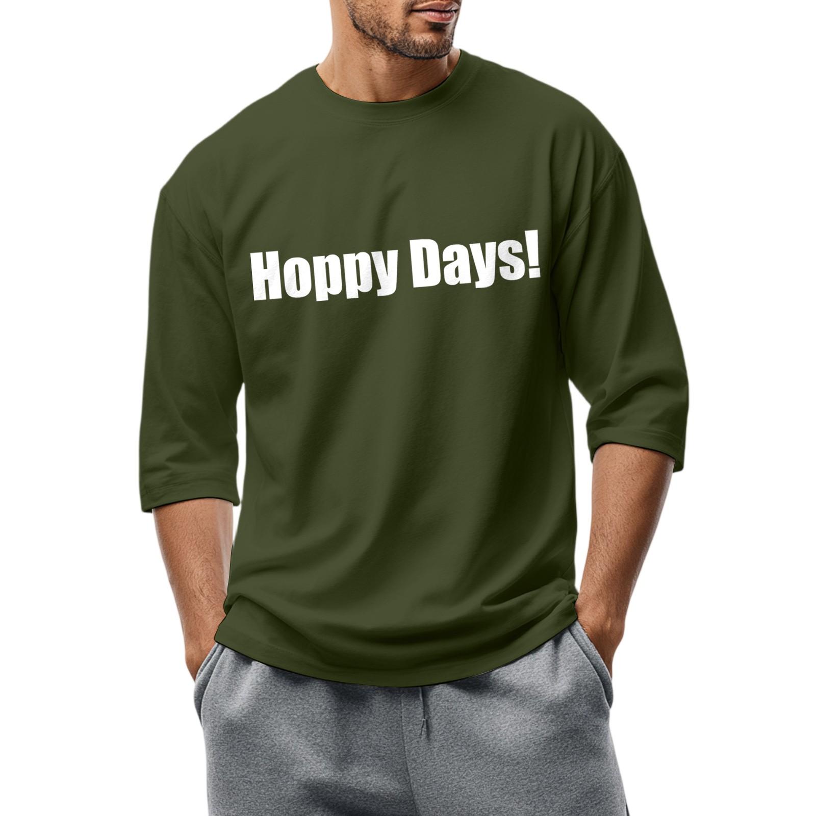 

Мужская Мода Повседневный Принт Дня Независимости Вырез Рукав Семь Восьмых Топ Футболка XL