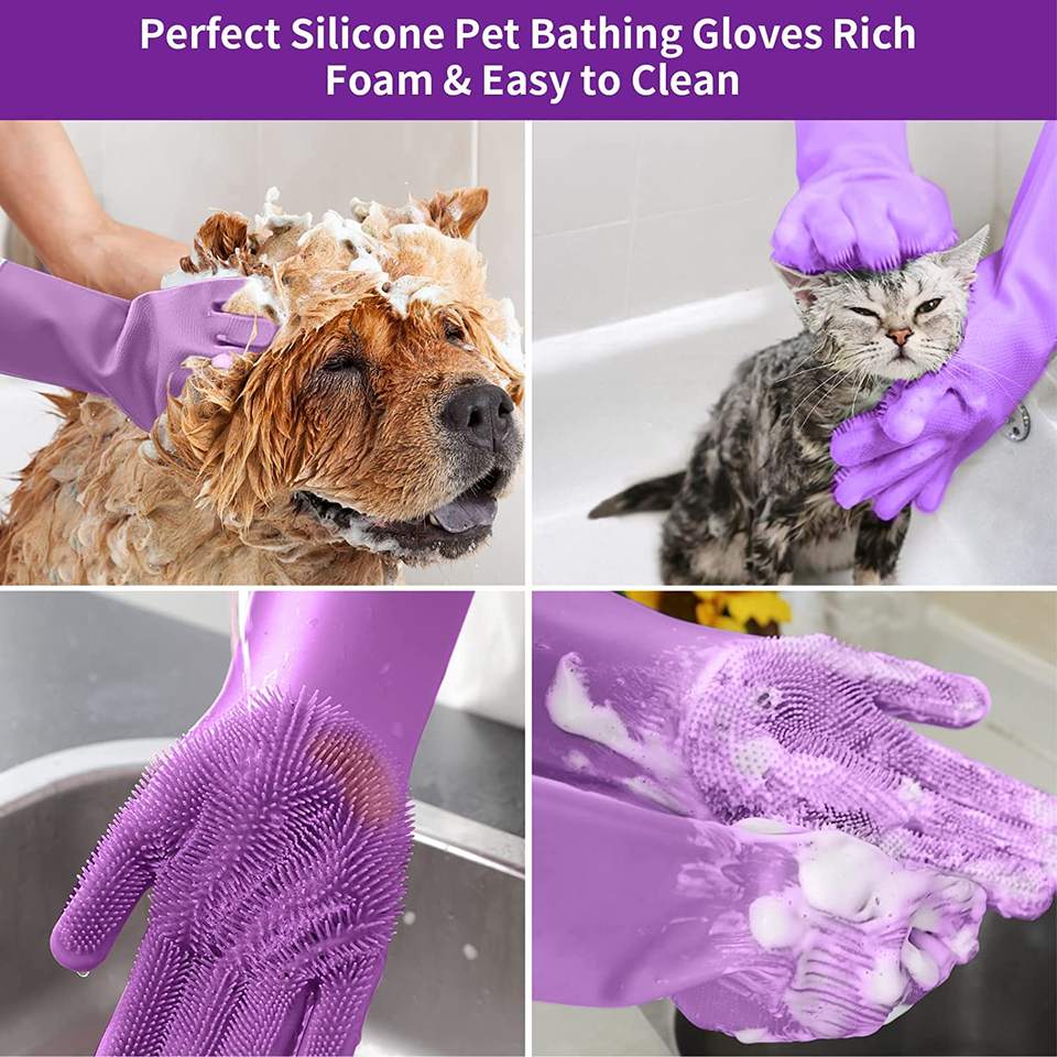 Siliclean Deshedding Brush Effortless Cleaning Ultimate Comfort for Your Pet Eco-Friendly Silicone Dog Brush for Bathroom Use