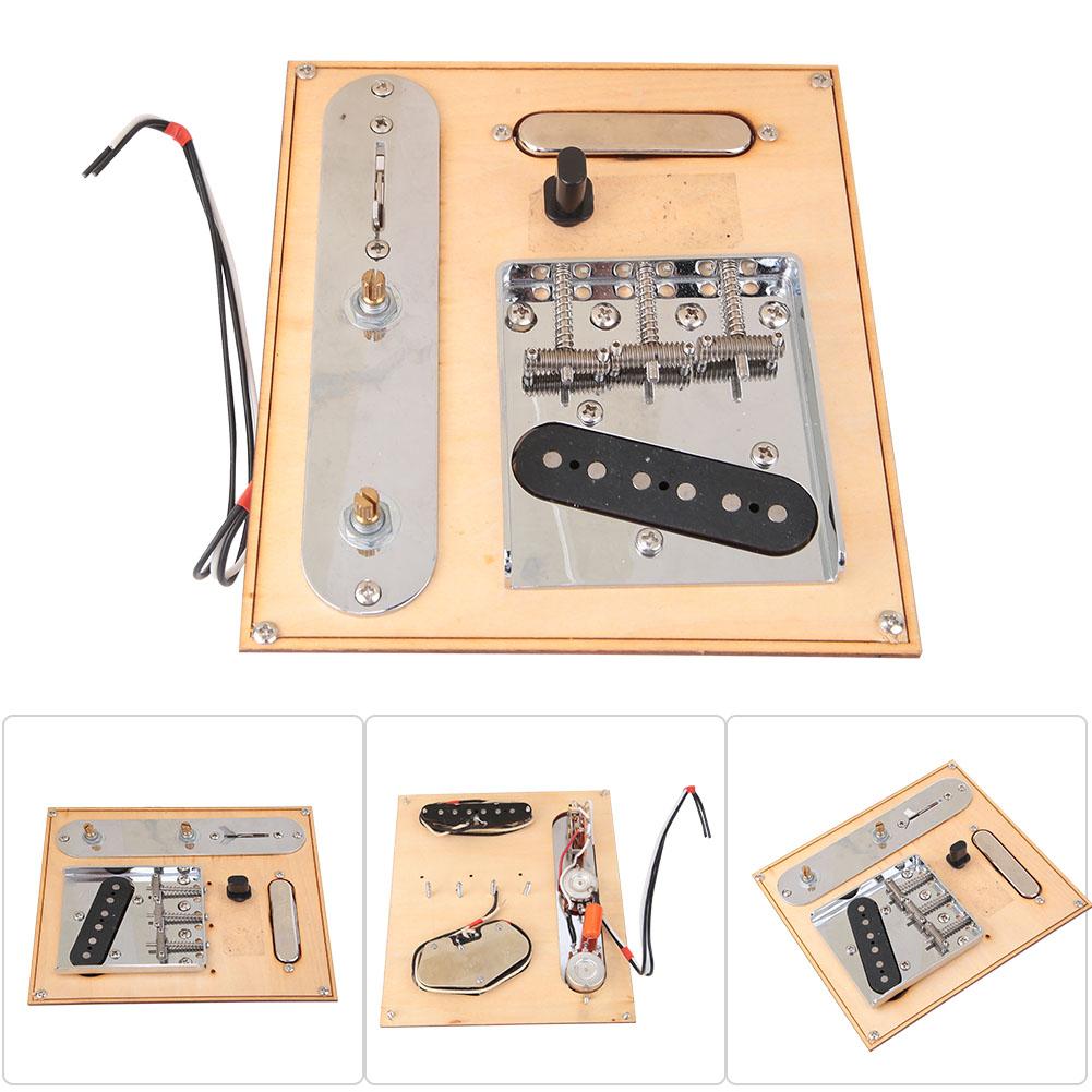 Guitar Pickup Set Brass Black Chrome Bridge Control Plate Musical Instrument AccessoriesBlack