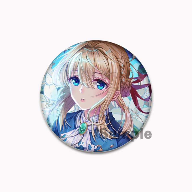 32/44/58mm 58mm Jewelry Accessories Gifts Anime Violet Evergarden Brooches Cosplay Handmade Badges Lapel Pins Backpack Clothes Decoration