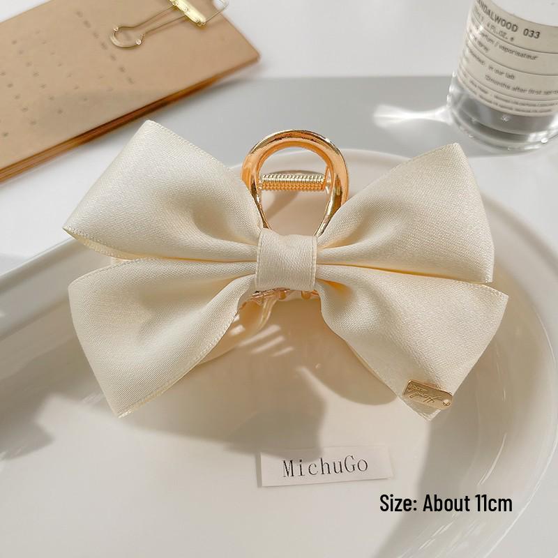 2023 Stylish Runaway Princess Bow Hair Clip: Double-Sided Shark Claw Hairpin