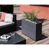 Muret Loft L Planter - EDA - Graphite - 46 L - Indoor / Outdoor - Graphic Decor - 78.5 X 29.5 X H. 60 Cm - Anthracite Grey