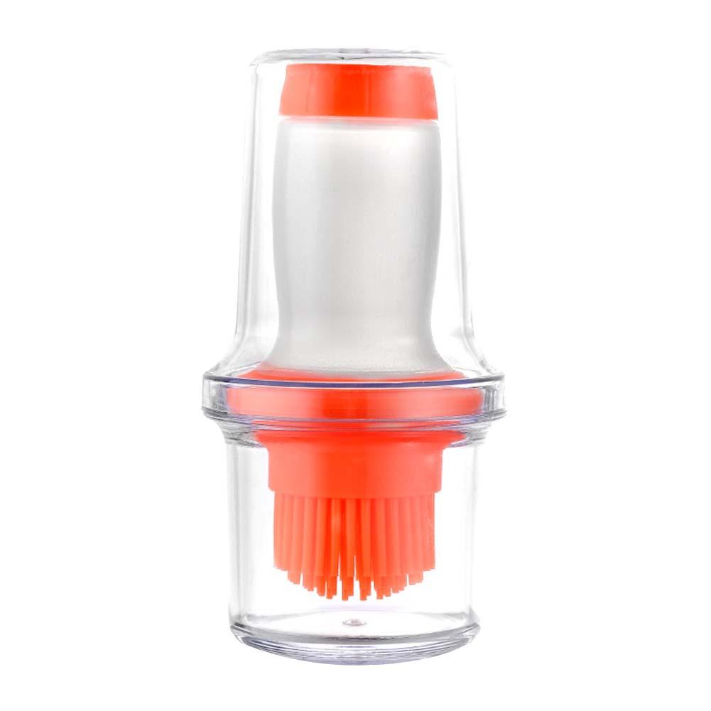 Portable Silicone BBQ Grill Oil Bottle Brush with Lid Grill Oil Brushes Liquid Oil Pastry Baking BBQ Tool Kitchen Utensils
