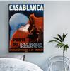 Travel Canvas Paintings Vintage Pictures Morocco Tangier Casablanca Posters Coated Wall Stickers Home Decoration No Frame