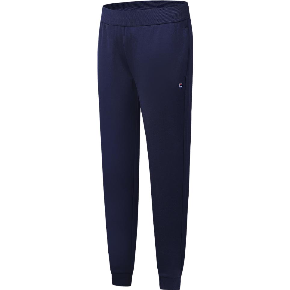 

Fila Базовые простые спортивные трикотажные брюки для тенниса с манжетами для женщин, низ, темно-синий A11W333605F-NV M