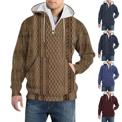 Das Herren-Sweatshirt mit Stehkragen im Frühling und Herbst ist ein Outdoor-Freizeitpullover