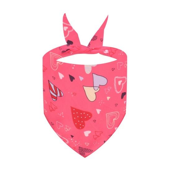 Festival Cat Bandana Easter Eggs Scarf Holiday Dog Love Hearts Patterns Triangle Bandana Bib for Easter