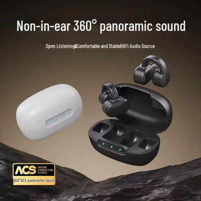 Air55 Wireless Ear Clip Bluetooth 5.3 Sports Earbuds - Non-in-ear, Clip-on Design with Long Battery Life