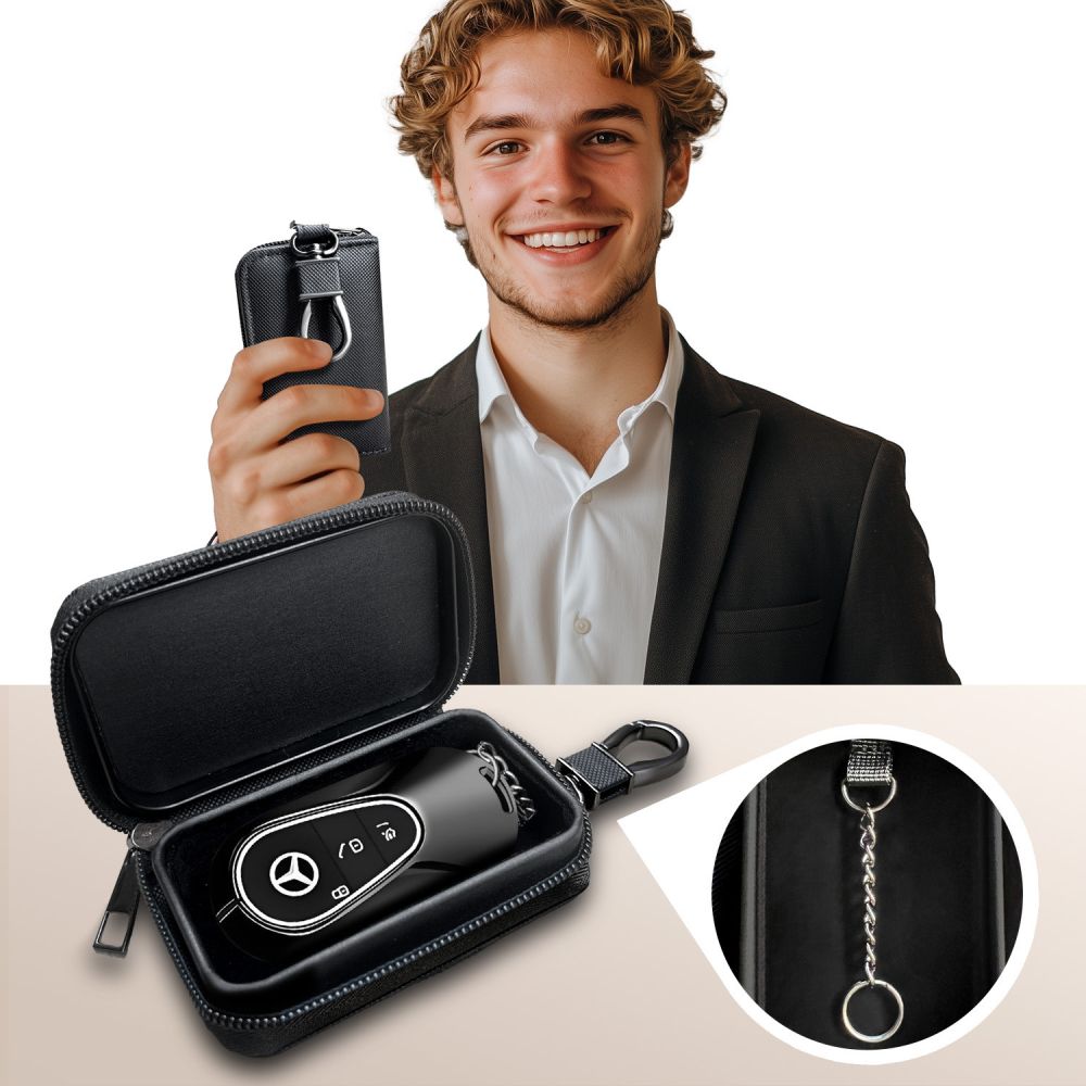 Husă tip plic Faraday Tech-Protect Klr300 Keyless Blocator Semnal Rfid Negru