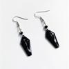 European Retro Vampire Cross Coffin Earrings with Red Drip Oil for Halloween