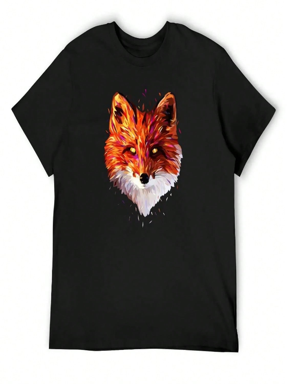 Fox Low Poly Abstract T-Shirt Vintage Anime Shirt Basketball Graphic Tees Man Clothes Plus Sizes Short Sleeve Tee unisex S разноцветный