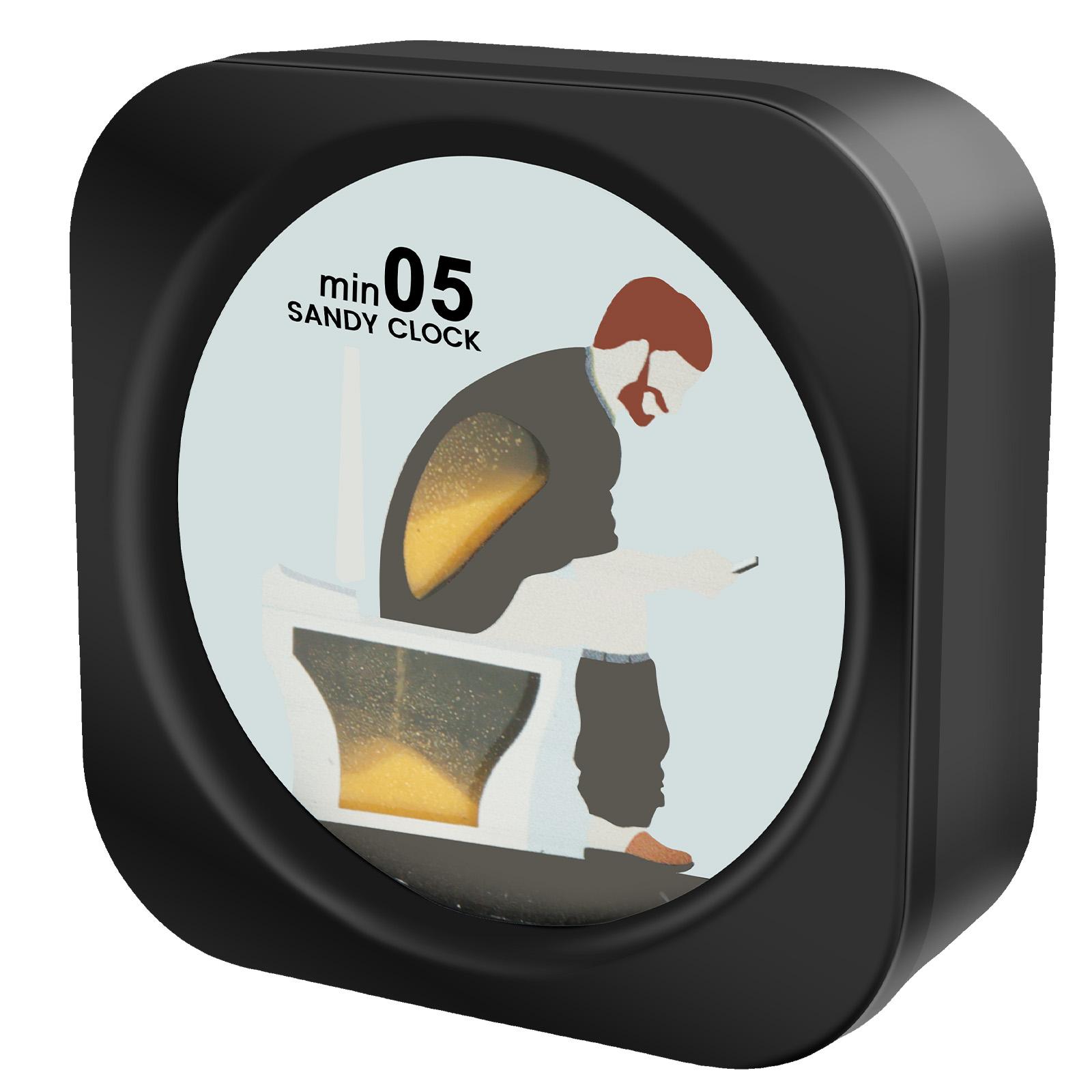 

1 Pc Bathroom Timer Funny Bathroom Timer Reusable Plastic Toilet Hourglass Poop Timers Practical Bathroom Sand Timers for Home чорний