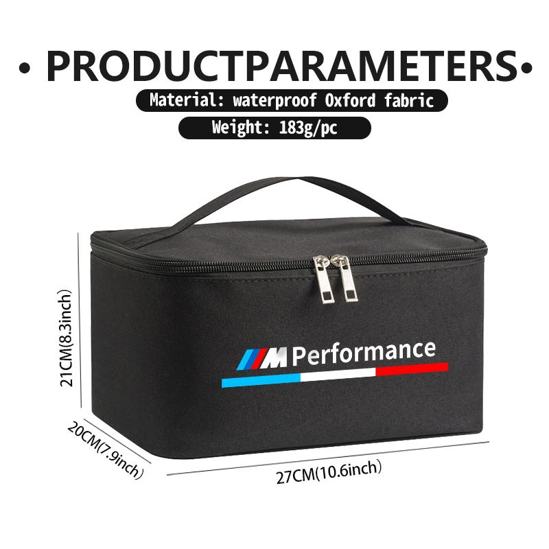TIIU6 Car Travel Cosmetic Bag Waterproof Foldable Storage Bags For BMW Performance M M3 M5 iX5 iX6 E60 E61 E62 E70 E71