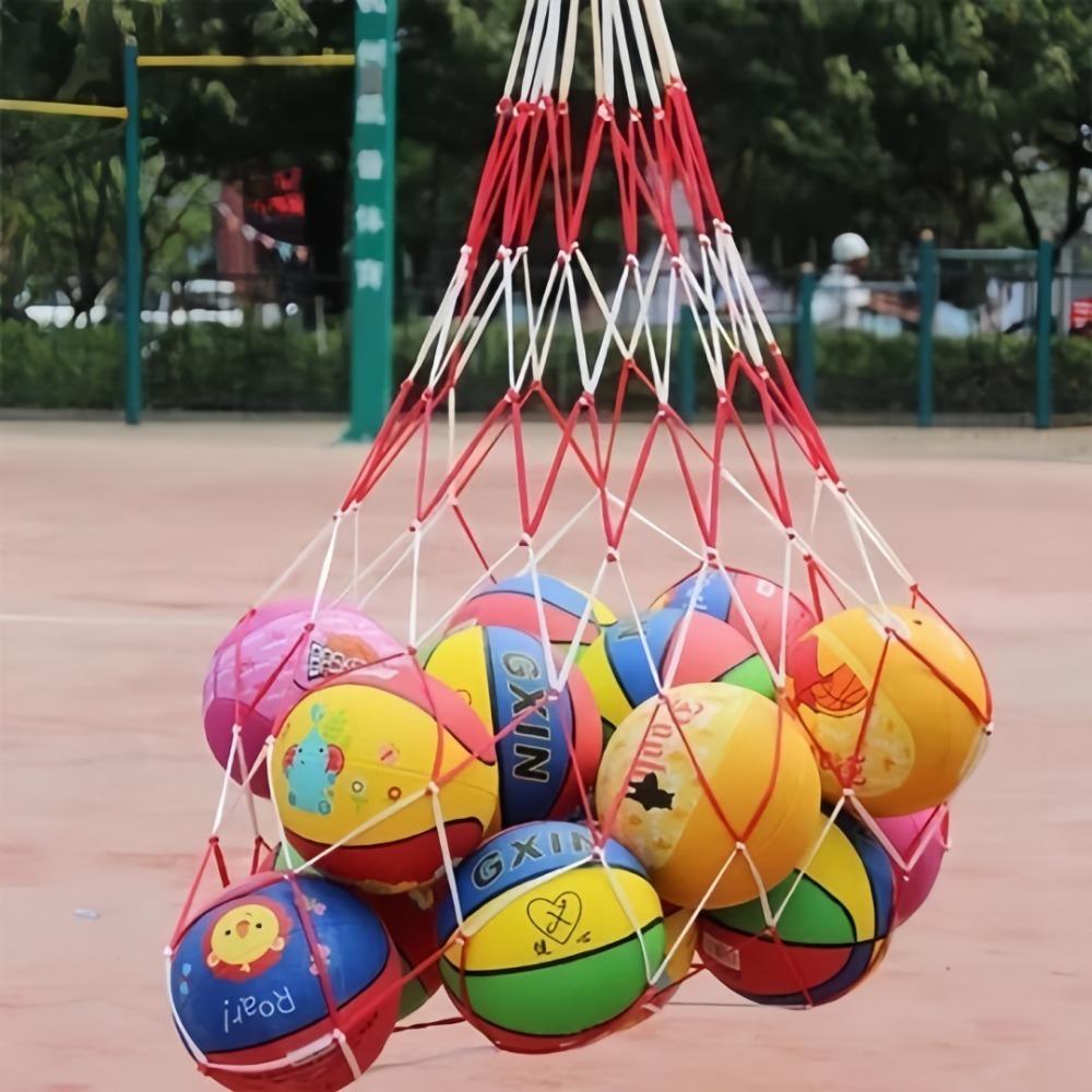 110cm Extended Nylon Rope Bag Basketball Football Net Large Capacity Can Hold 10 Ball Storage Pocket Multifunction for Net Bag