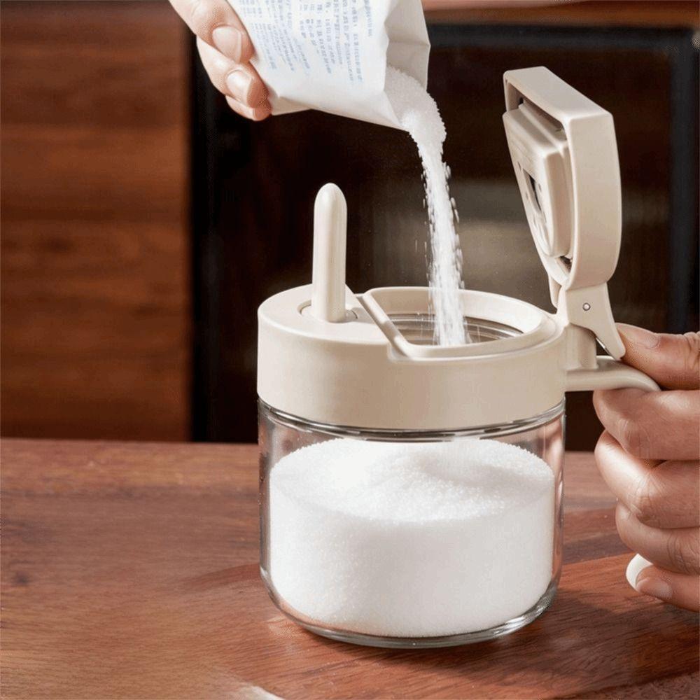Sealing Seasoning Containers Moisture-proof Clear Seasoning Jar Condiment Canister Pantry Cabinet