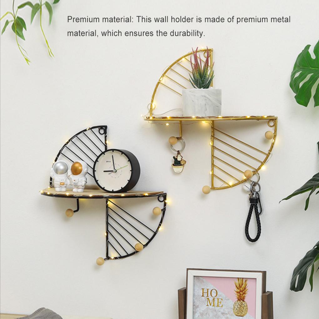 Wall Mount Storage Rack Home Supplies Iron Ple Living Room Kitchen Multipurpose Display Stand Wall-mounted Holder