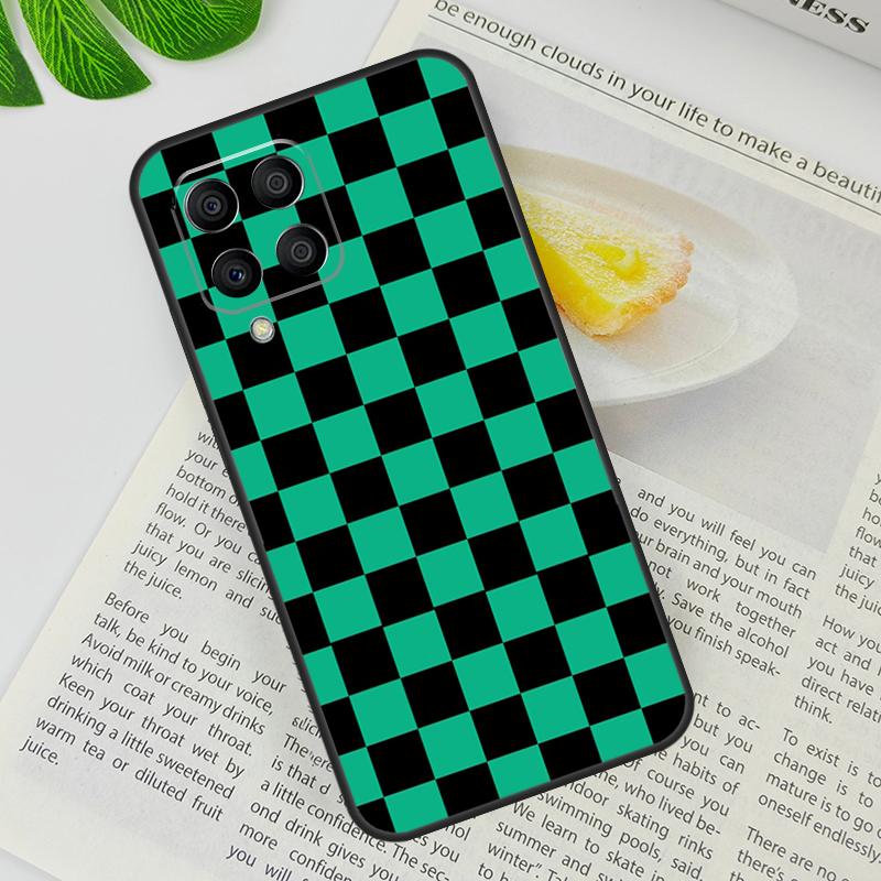 Checkerboard Checkered Board Case For Samsung Galaxy M13 M11 M12 M14 M15 M06 M16 M36 M56 M31 M53 M32 M52 M35 M55 M34 M54