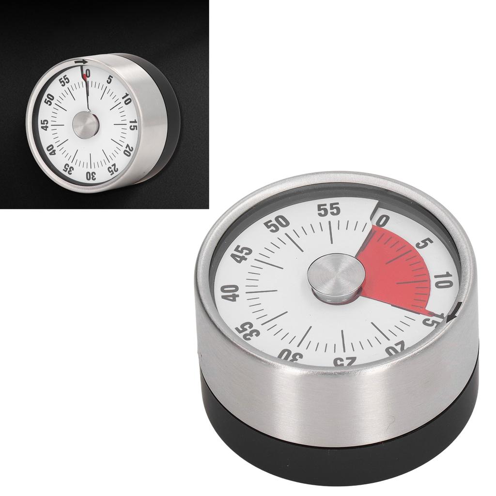 Magnetic Timer Magnet Design Stainless Steel 70db Alert High Accuracy Visual Timer for Kitchen Cooking Management