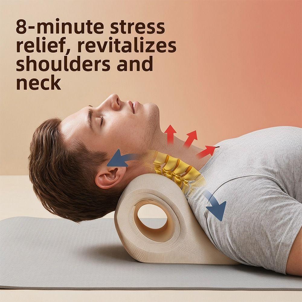 Wear Resist Cervical Massage Pillow Soothing Massage Soft EVA Material Neck Shoulder Stretcher Multi-Purpose Fatigue Relaxation