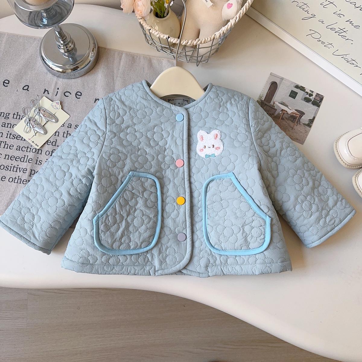 Baby Girls Warm Winter Cotton Jacket - Stylish, Fashionable, Thick-Padded Coat Size 100