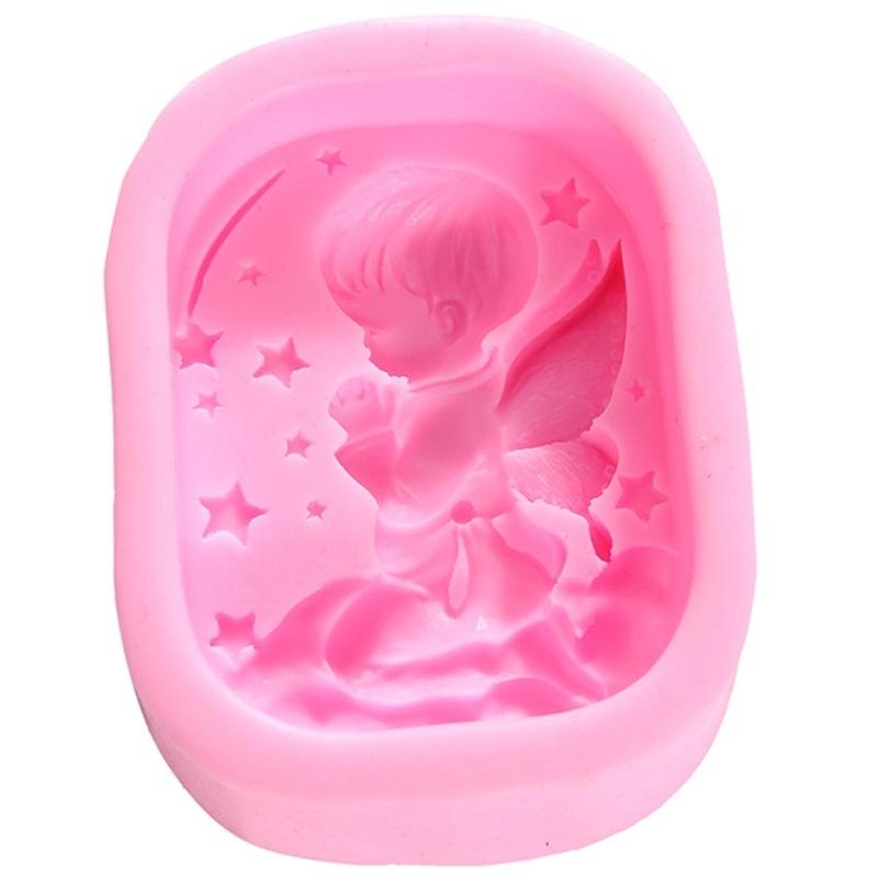 1x Přírodní mýdlo Angel Girl Ručně vyráběná forma na mýdlo Silikonový dort Nástroj na modelování ledu Dekorativní umění na pečivo