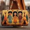 Western Style Small Duffle Bag Gym Travel Unisex Handbag