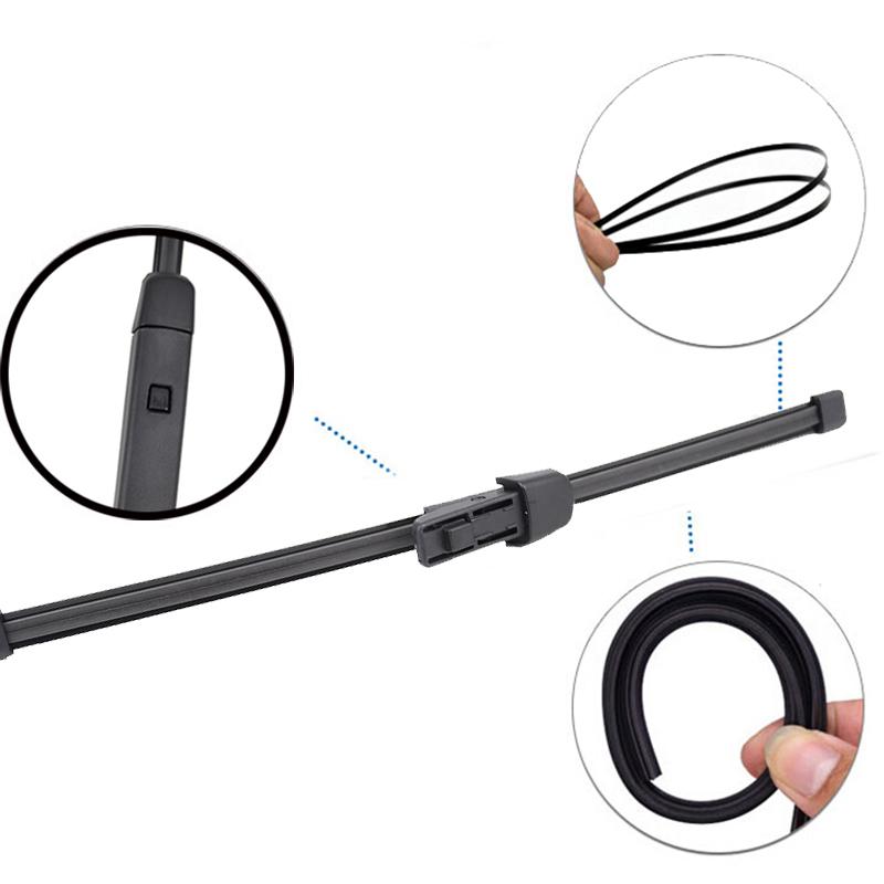 Misima Windshield Windscreen Wiper Blades For VW Polo 6R Hatchback Front Rear Set 2017 2016 2015 2014 2013 2012 2011 2010 2009