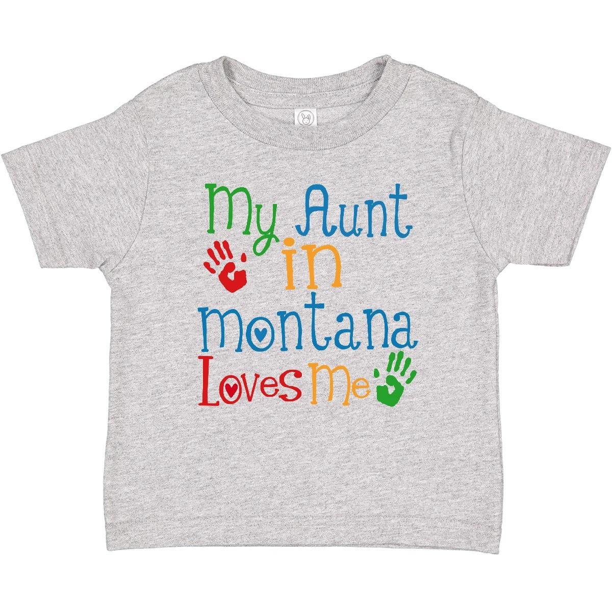 Inktastic My Aunt In Montana Loves Me Baby T-Shirt From Auntie Childs Girl Boy 130