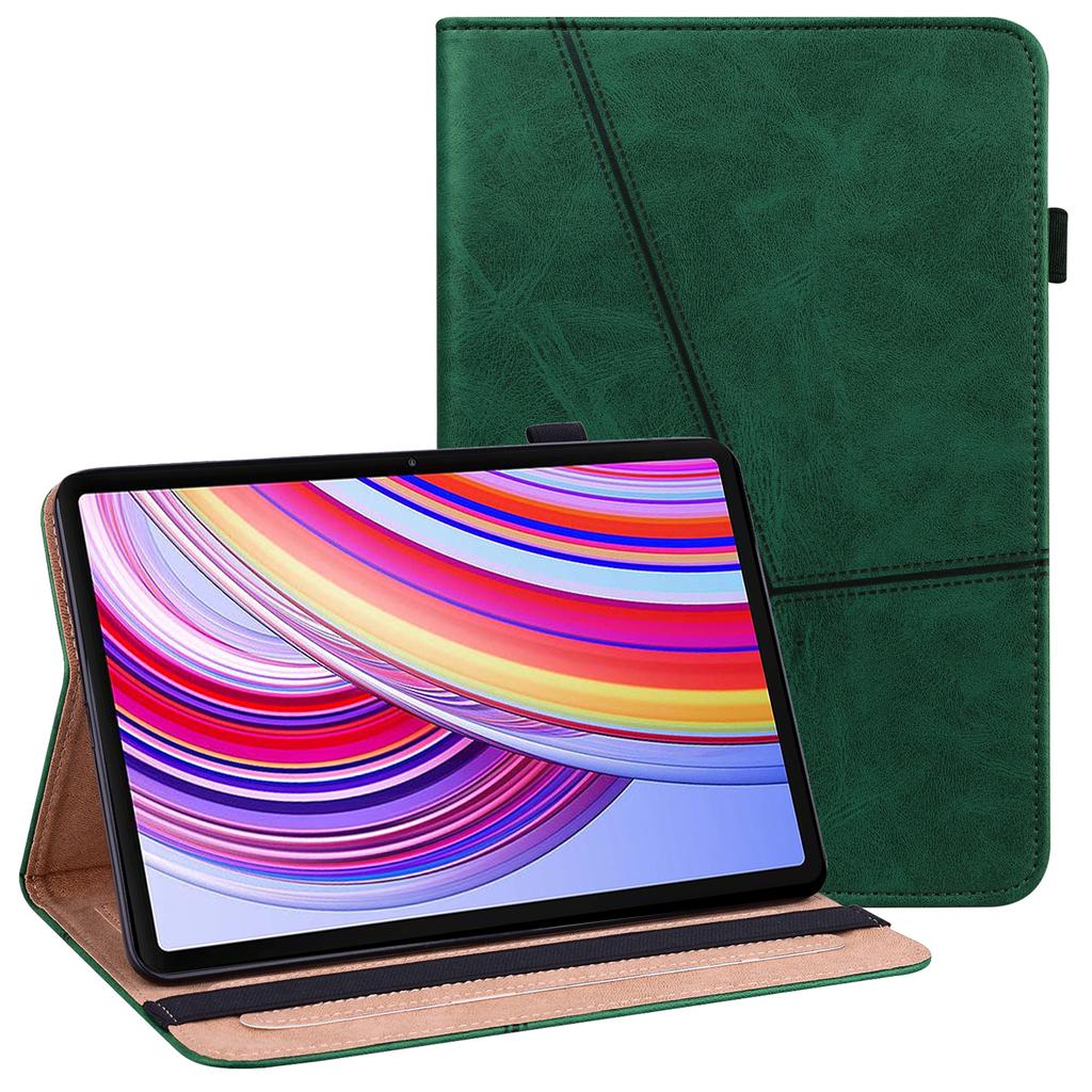 For Xiaomi Redmi Pad Pro/Pro 5G/Poco Pad 4G Case Line Imprinted PU Leather Card Holder Tablet Stand Cover
